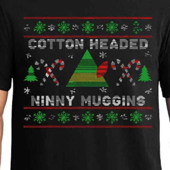 Funny Cotton Headed Ninny Muggins Elf Christmas Pajama Set