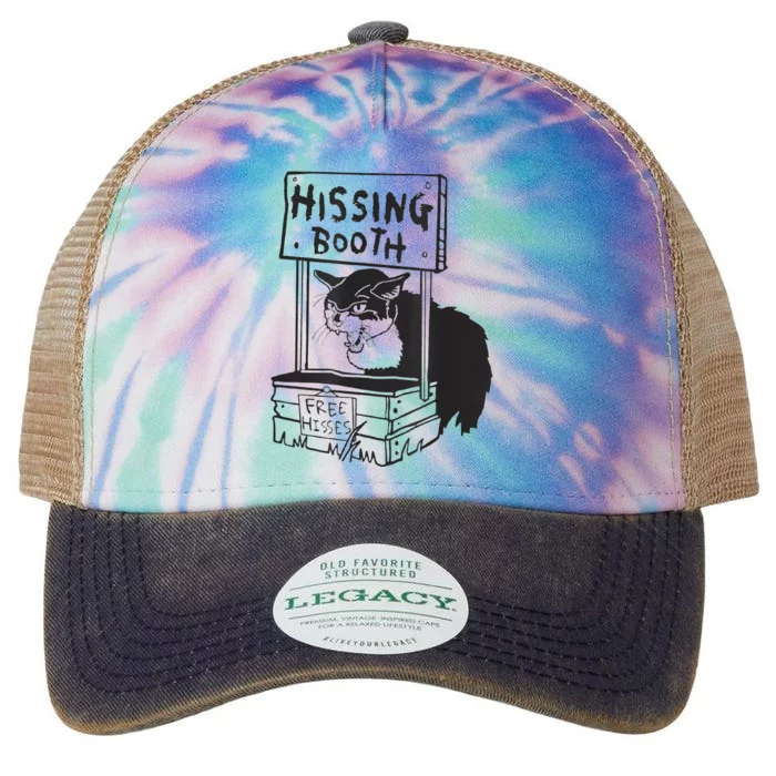 funny Cat Hissing Booth Free Hisses Legacy Tie Dye Trucker Hat