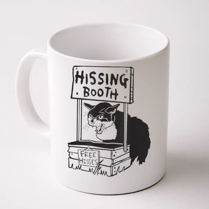 funny Cat Hissing Booth Free Hisses Front & Back Coffee Mug