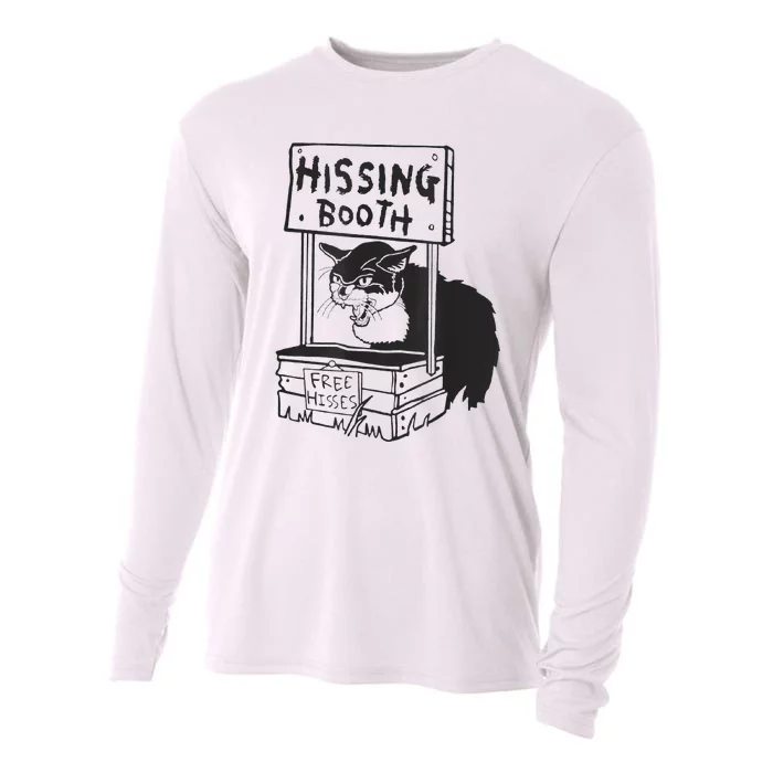 funny Cat Hissing Booth Free Hisses Cooling Performance Long Sleeve Crew