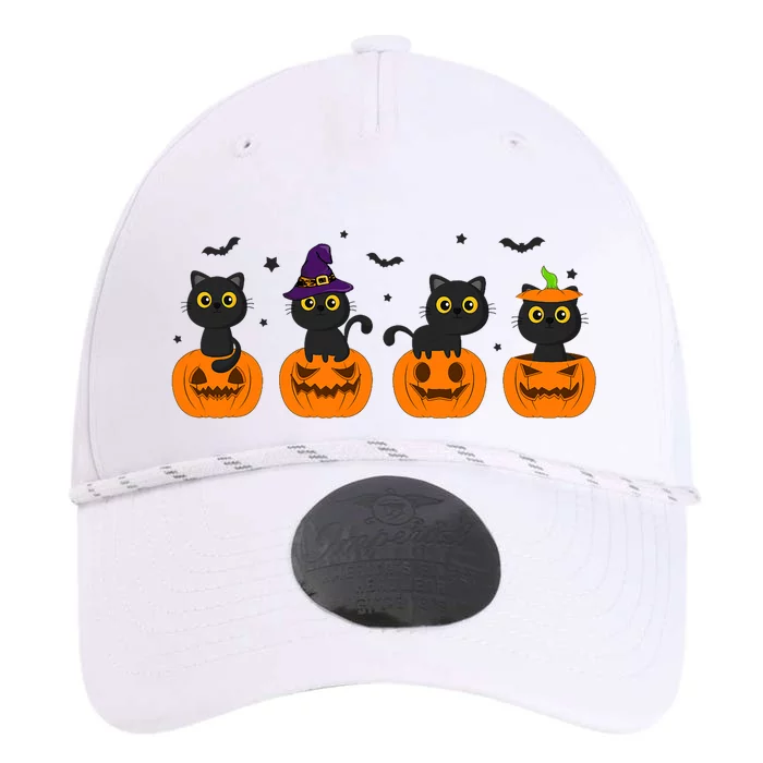 Funny Cats Halloween Retro Style Pumpkin Performance The Dyno Cap