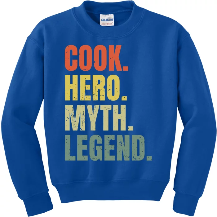 Funny Cook Hero Myth Legend Best Job Cook Gift Kids Sweatshirt