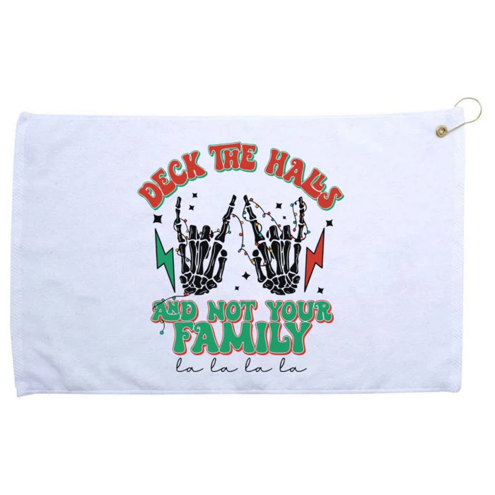 Funny Christmas Happy Holidays Grommeted Golf Towel