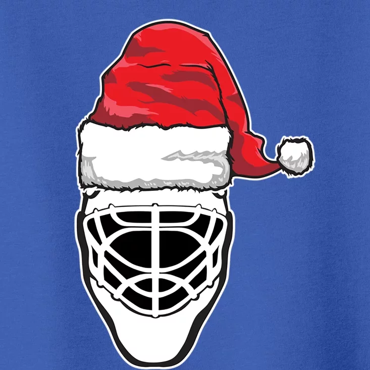 Funny Christmas Hockey Goalie Mask Santa Hat Xmas Gift Toddler T-Shirt