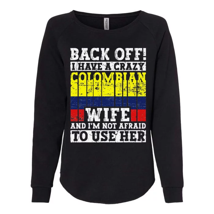 Funny Colombian Husband Apparel Colombia Flag Heritage Womens California Wash Sweatshirt