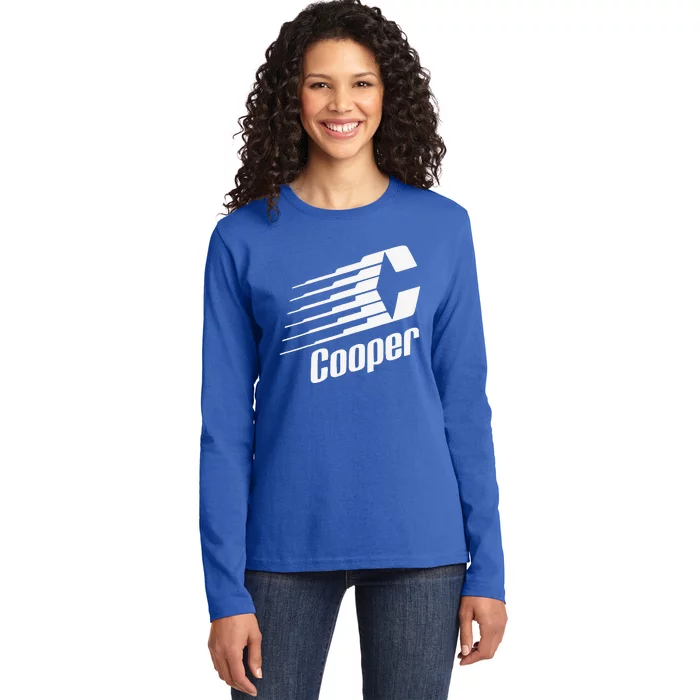 Funny Coopers Hockey Retro Player Sports Lovers Ladies Long Sleeve Shirt