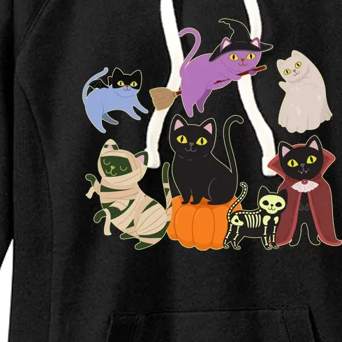 Funny Cute Halloween Costume Cats Kitties Women's Fleece Hoodie