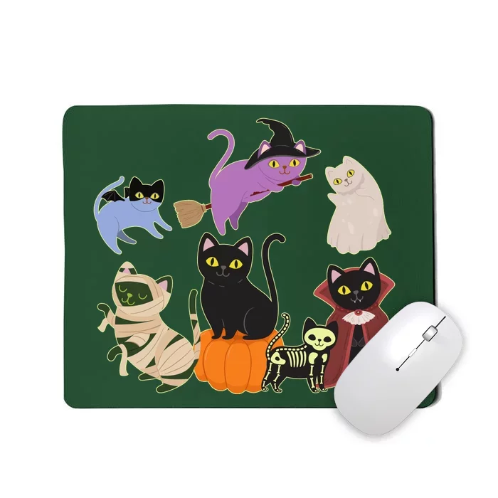 Funny Cute Halloween Costume Cats Kitties Mousepad