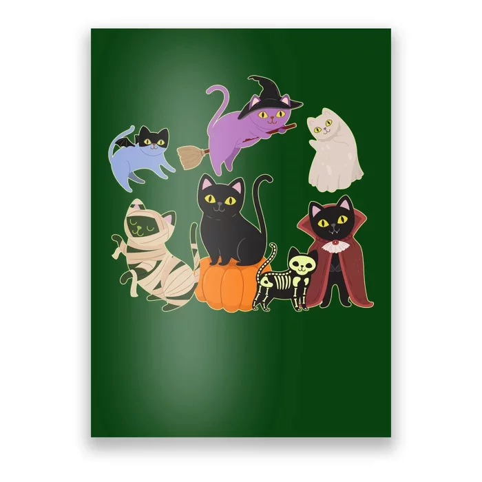 Funny Cute Halloween Costume Cats Kitties Poster