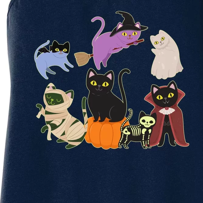 Funny Cute Halloween Costume Cats Kitties Women's Racerback Tank