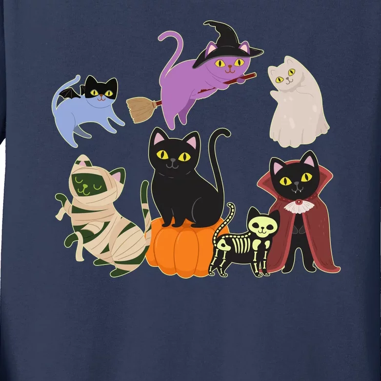 Funny Cute Halloween Costume Cats Kitties Kids Long Sleeve Shirt