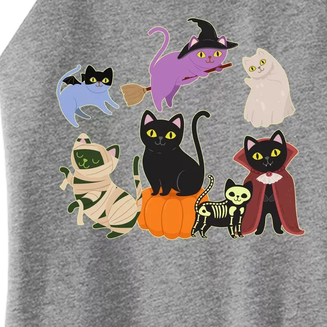 Funny Cute Halloween Costume Cats Kitties Women’s Perfect Tri Rocker Tank