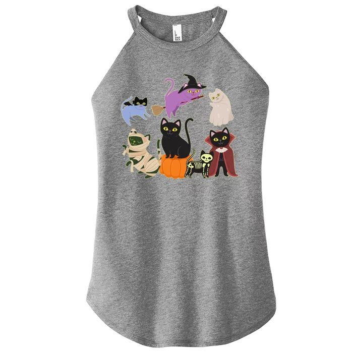 Funny Cute Halloween Costume Cats Kitties Women’s Perfect Tri Rocker Tank