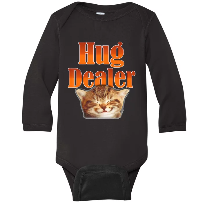 Funny Cat Hug Dealer Cute Kitty For Feline Fans Baby Long Sleeve Bodysuit