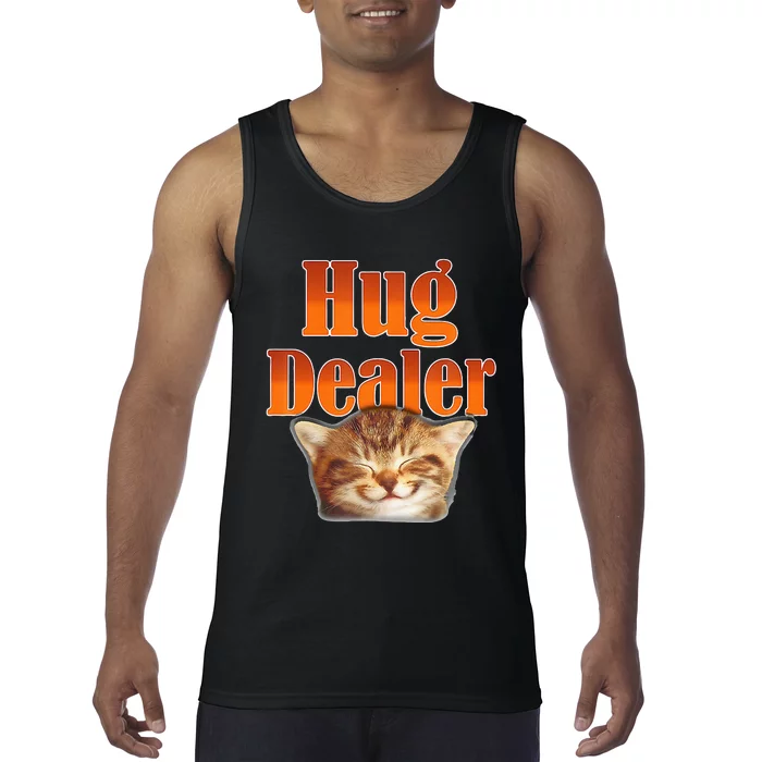 Funny Cat Hug Dealer Cute Kitty For Feline Fans Tank Top