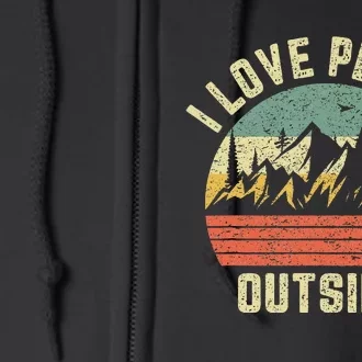 Funny Camping Hiking Outdoors I Love Peeing Outside Full Zip Hoodie