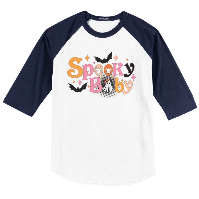 Funny Cute Halloween Spooky Baby Baseball Sleeve Shirt