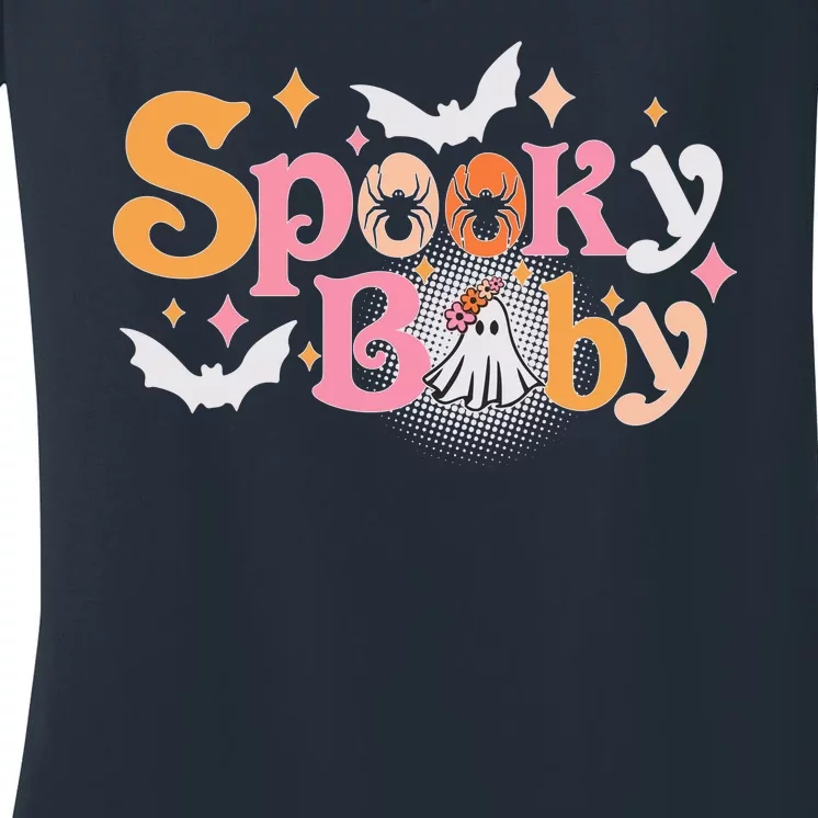 Funny Cute Halloween Spooky Baby Women's V-Neck T-Shirt