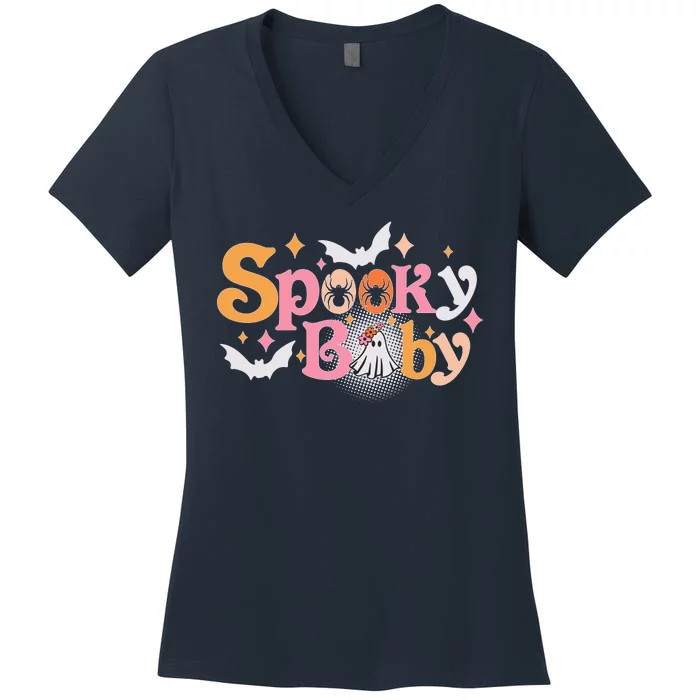 Funny Cute Halloween Spooky Baby Women's V-Neck T-Shirt