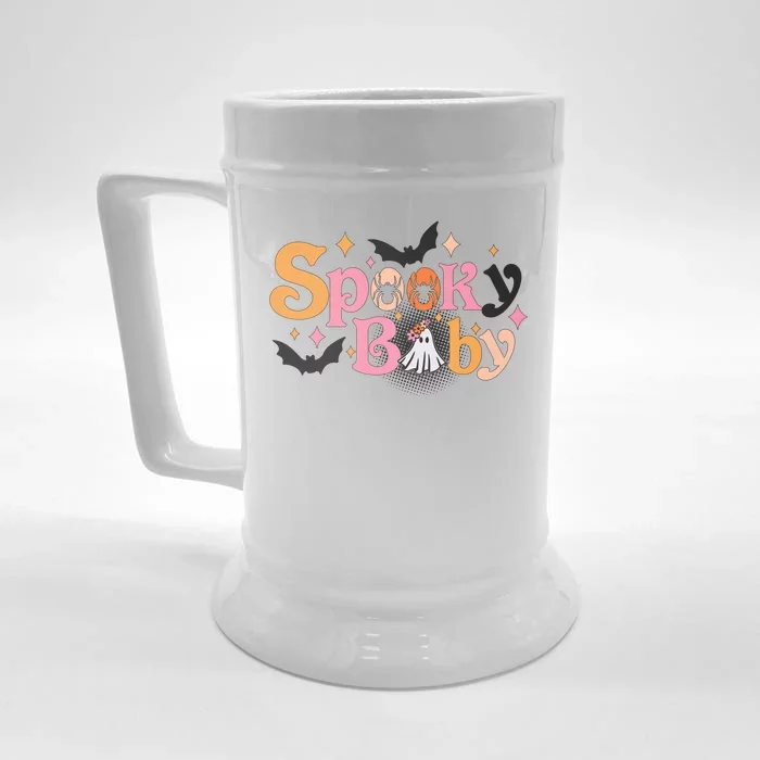 Funny Cute Halloween Spooky Baby Front & Back Beer Stein