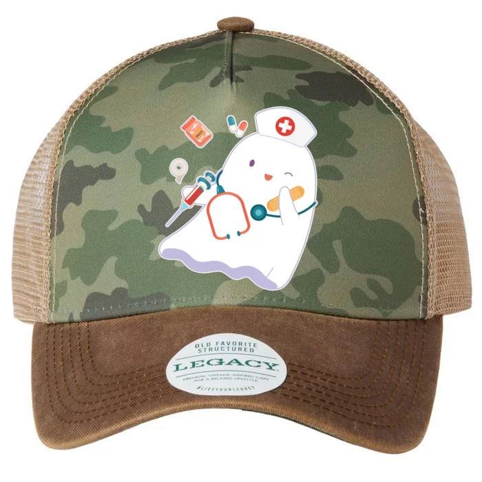 Funny Cute Halloween Nurse Ghost Legacy Tie Dye Trucker Hat