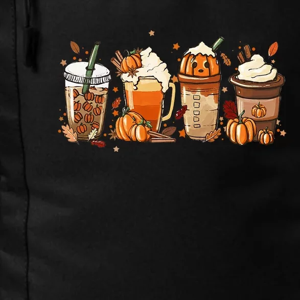 Fall Coffee Halloween Pumpkin Latte Drink Cup Spice Daily Commute Backpack