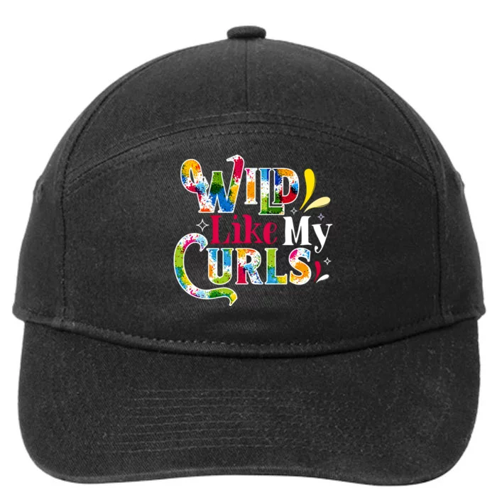 Funny Curly Hair Leopard Wild Like My Curls Gift 7-Panel Snapback Hat