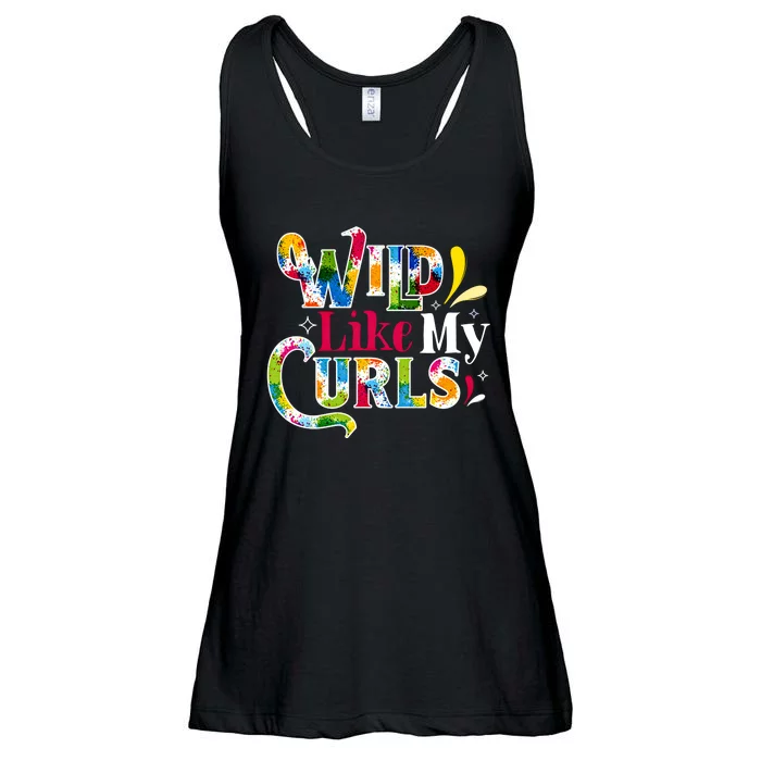 Funny Curly Hair Leopard Wild Like My Curls Gift Ladies Essential Flowy Tank