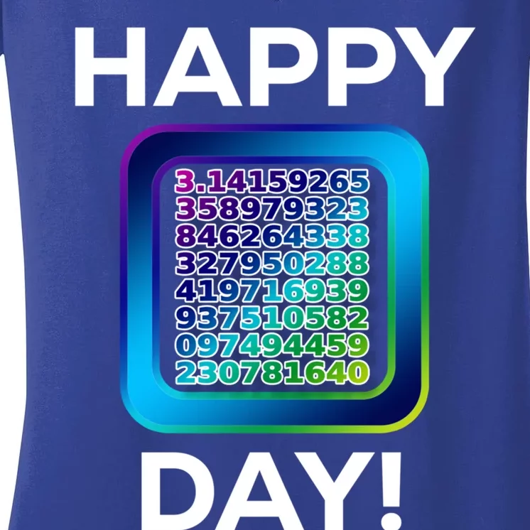 Funny Cute Happy Pi Day Celebration Math Numbers Fun Great Gift Women's V-Neck T-Shirt