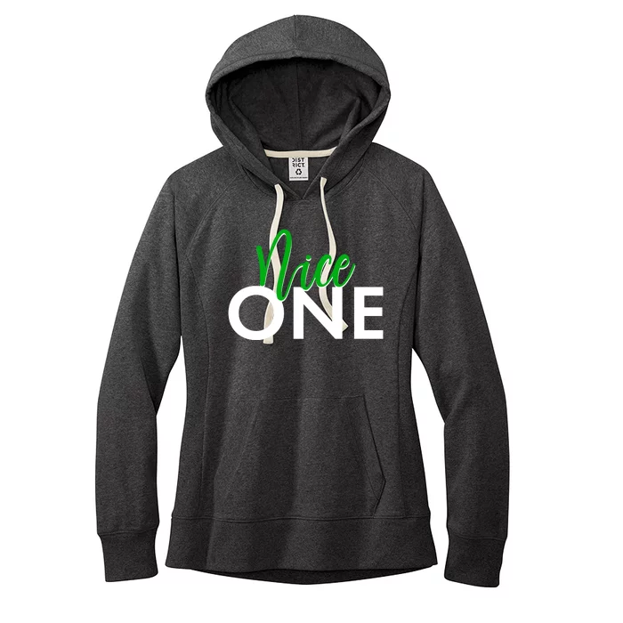 Funny Christmas Holiday Matching Shirt Nice One Women's Fleece Hoodie