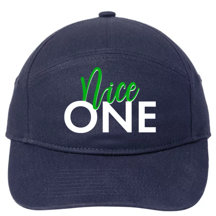 Funny Christmas Holiday Matching Shirt Nice One 7-Panel Snapback Hat