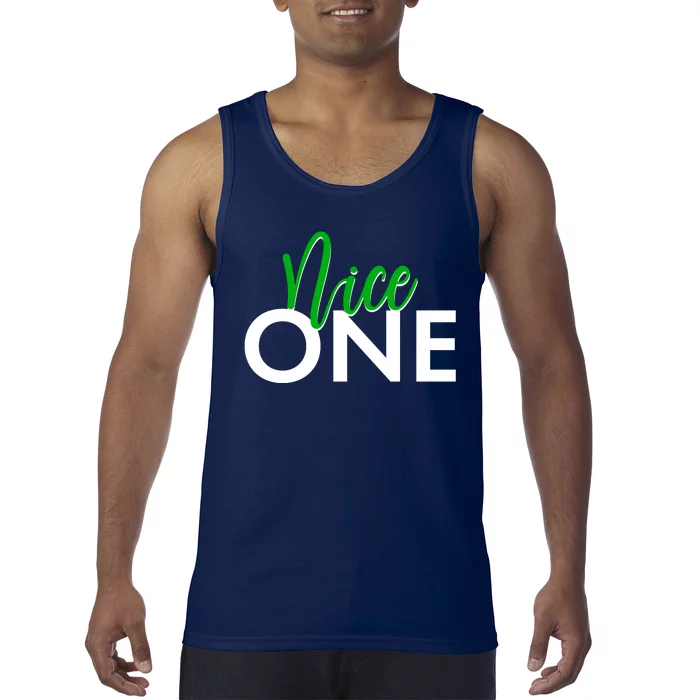 Funny Christmas Holiday Matching Shirt Nice One Tank Top