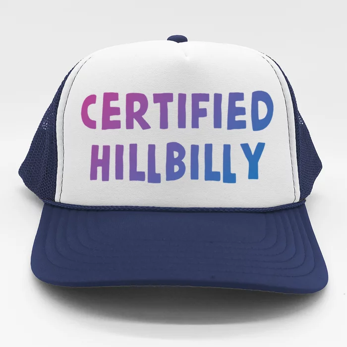 Funny Certified Hillbilly Bumpkin Cracker Rural Redneck Gift Trucker Hat