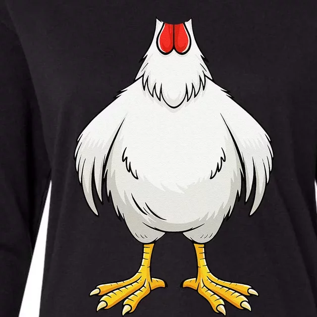 Funny Chicken Hen Body Costume Gift Womens Cotton Relaxed Long Sleeve T-Shirt