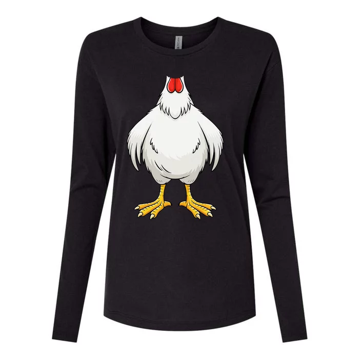 Funny Chicken Hen Body Costume Gift Womens Cotton Relaxed Long Sleeve T-Shirt