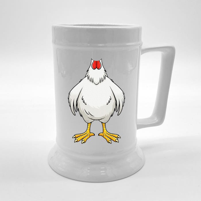 Funny Chicken Hen Body Costume Gift Front & Back Beer Stein