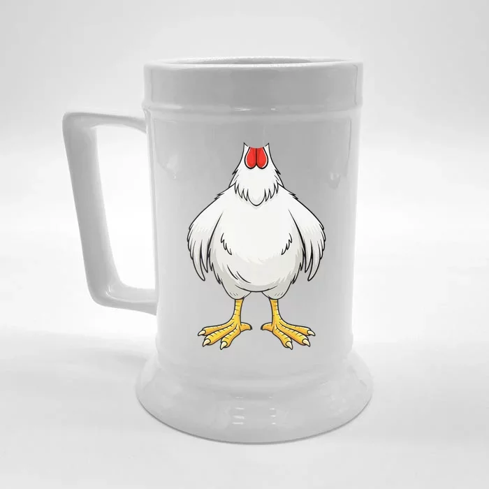 Funny Chicken Hen Body Costume Gift Front & Back Beer Stein