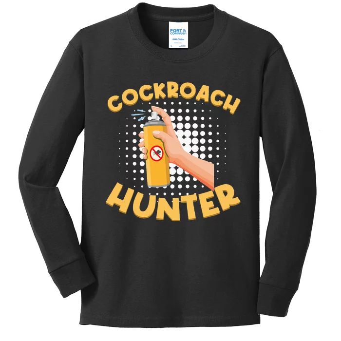 Funny Cockroach Hunter Insecticide Spray Cockroach Kids Long Sleeve Shirt