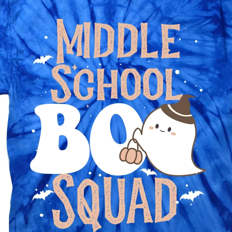 Funny Cute Halloween Middle School Boo Squad Costume Teacher Gift Tie-Dye T-Shirt