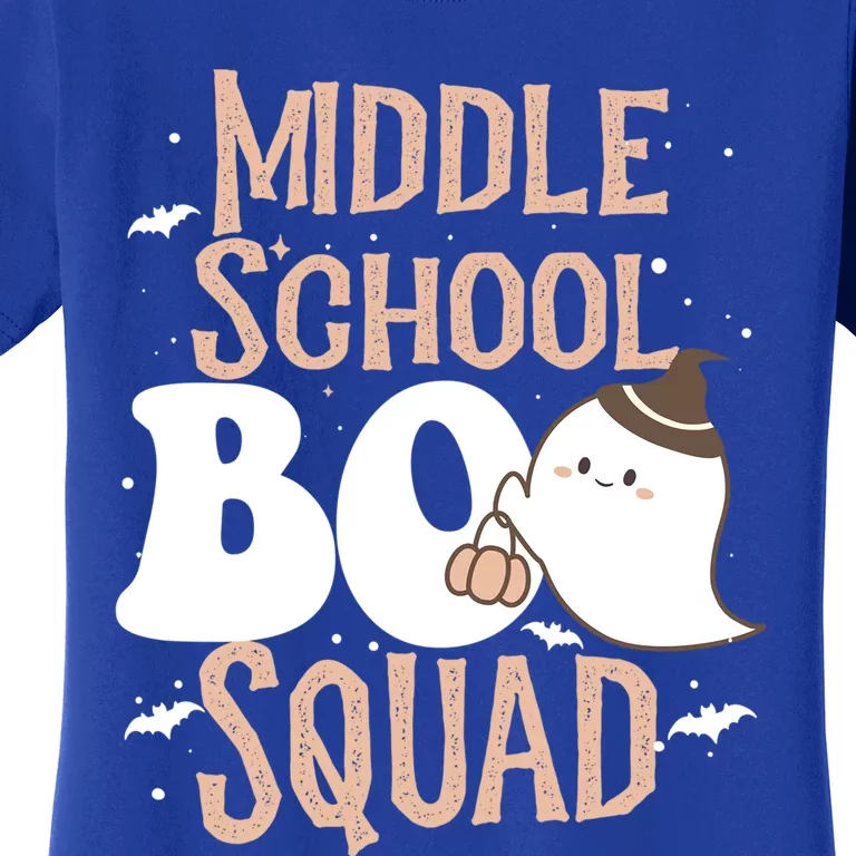 Funny Cute Halloween Middle School Boo Squad Costume Teacher Gift Women's T-Shirt