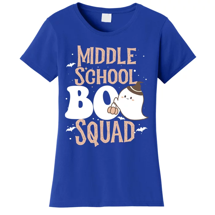 Funny Cute Halloween Middle School Boo Squad Costume Teacher Gift Women's T-Shirt