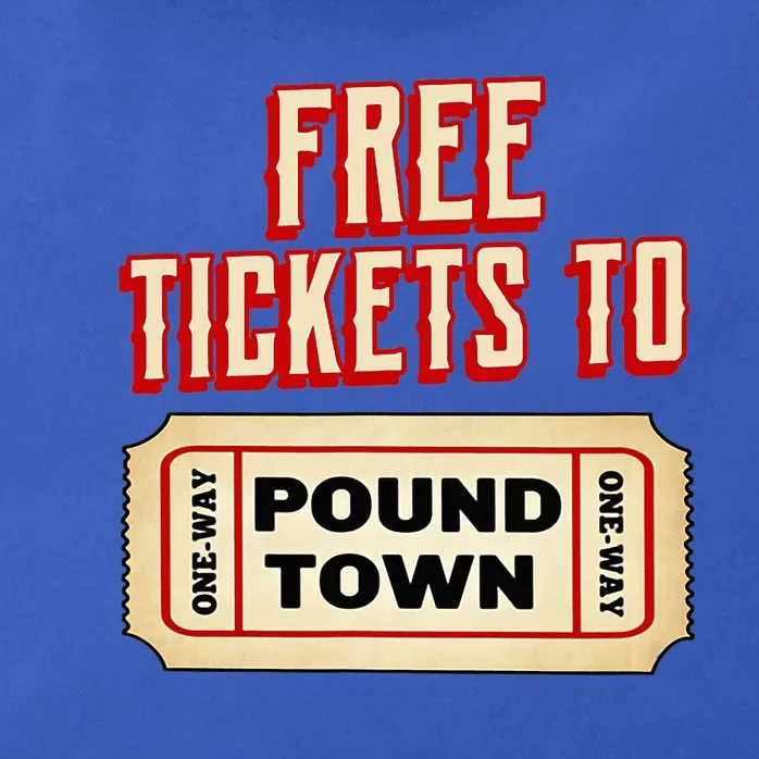 Funny College Humor Free Tickets To Pound Town Carnival Zip Tote Bag