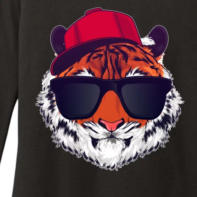 Funny Cool Hipster Tiger Sunglass Womens CVC Long Sleeve Shirt