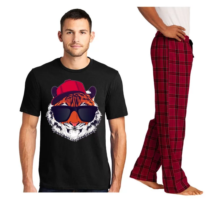 Funny Cool Hipster Tiger Sunglass Pajama Set