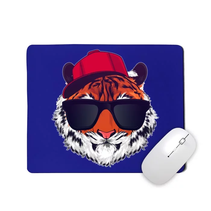 Funny Cool Hipster Tiger Sunglass Mousepad