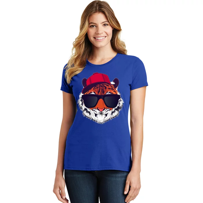 Funny Cool Hipster Tiger Sunglass Women's T-Shirt