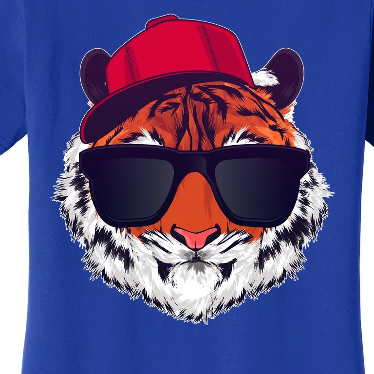 Funny Cool Hipster Tiger Sunglass Women's T-Shirt