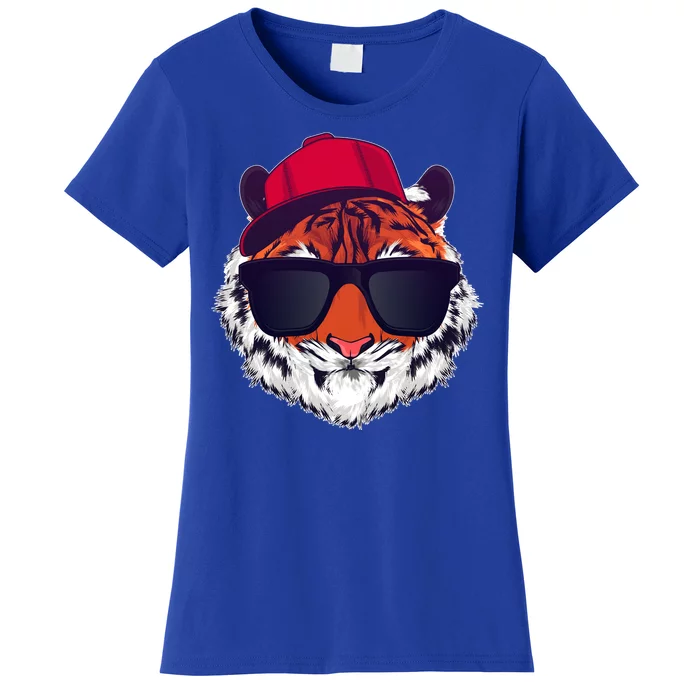 Funny Cool Hipster Tiger Sunglass Women's T-Shirt