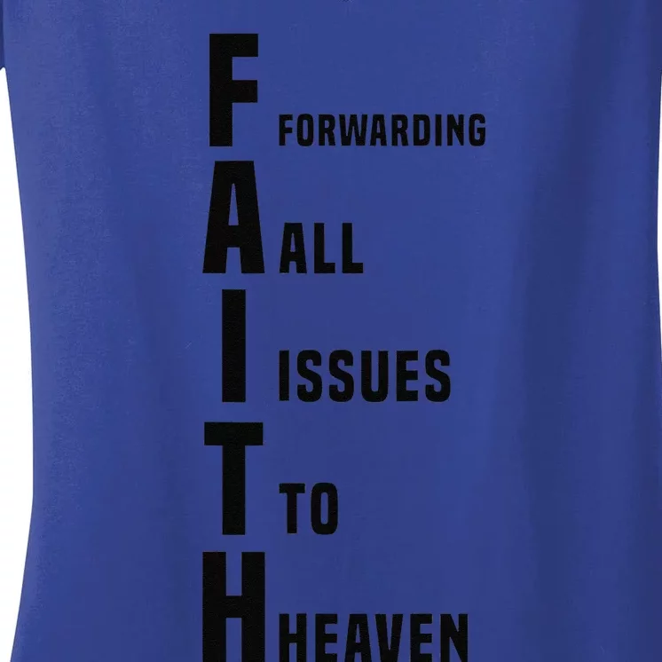 Funny Christian Humor Faith Jesus God Women's V-Neck T-Shirt