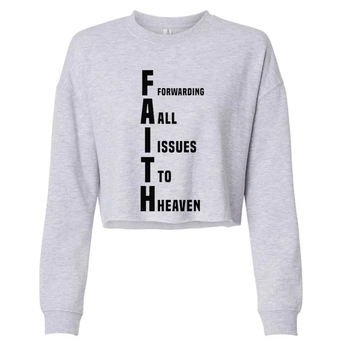 Funny Christian Humor Faith Jesus God Cropped Pullover Crew